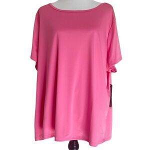 #283 Daisy Fuentes Plus Size Short Sleeve Workout Athletic Top Size 3X